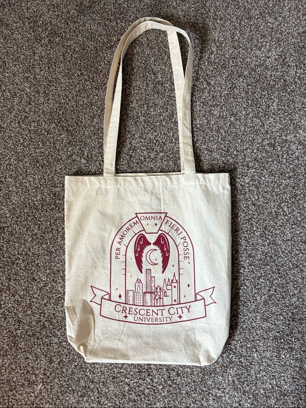 crescent city university tote bag